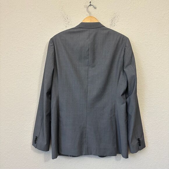 HUGO (HUGO BOSS Red Label) Virgin Wool Two-Button Blazer Sport Coat Grey - Picture 5 of 15